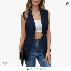 Y2k Smart Set  Black Vest Size Medium